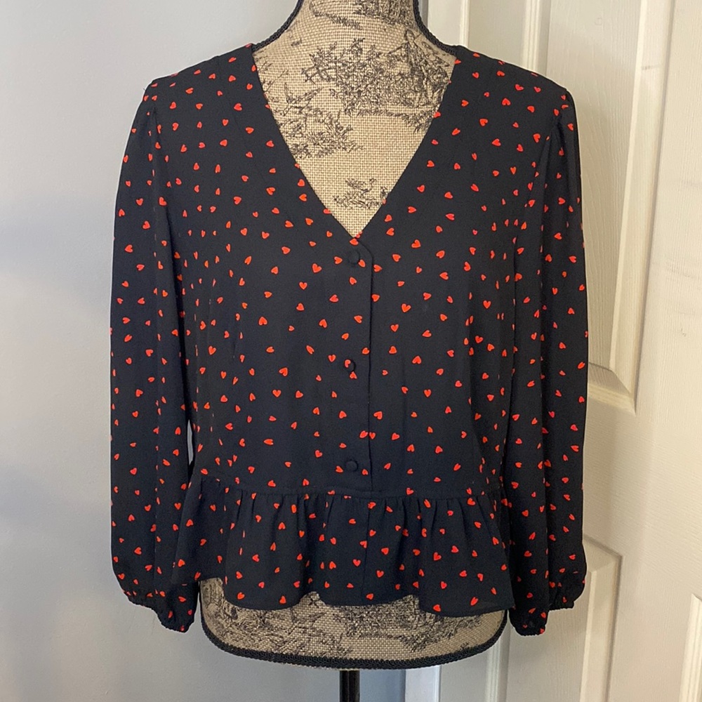 Heart Peplum Top